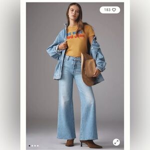 MOTHER The Tomcat Roller Skimp High-Rise Wide-Leg Jeans